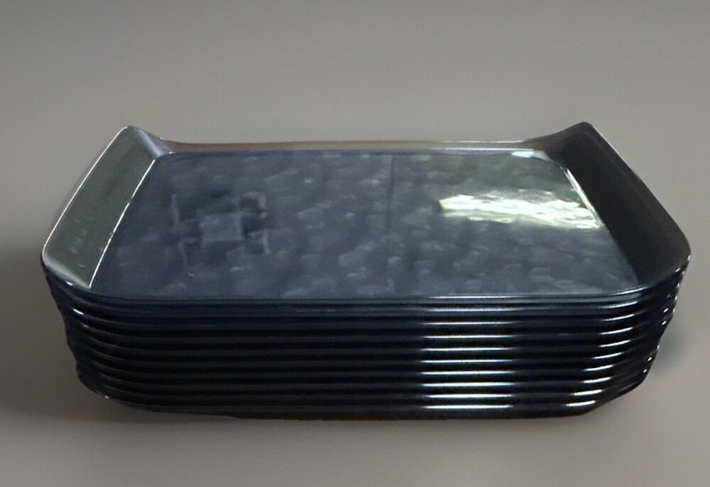 Alessi for Delta Airlines Smoke Grey Trays - Lot Of 10 - 7.5” X 10.75” Brand New - Picture 2 of 7